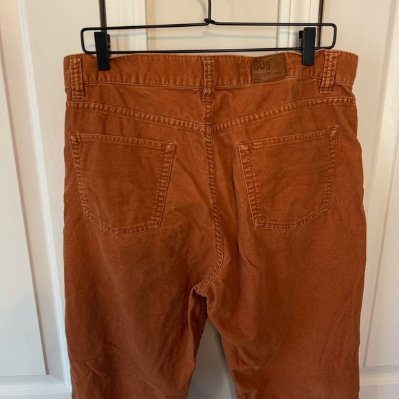 BDG Womens Rust/Orange Super Soft Moleskin 100% Cotton Boot Cut Jeans Size 34x32 - Picture 8 of 13